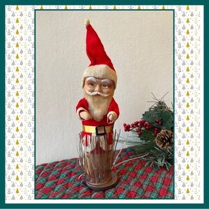 Rare Vintage Mystery Santa Claus with upside down metallic skirt